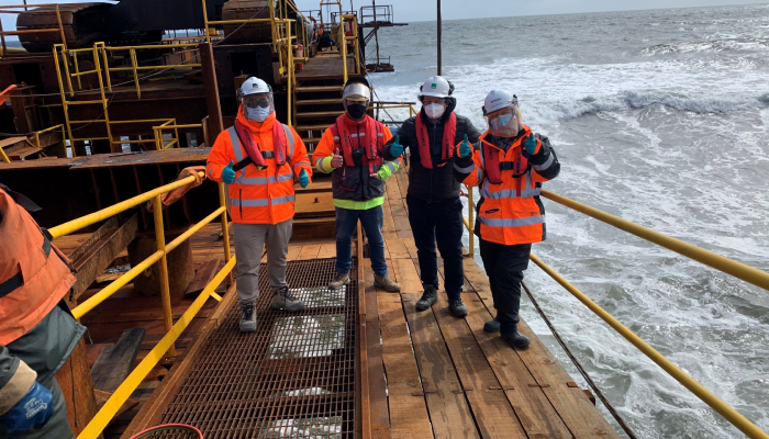 La ACHS participa del lanzamiento, navegación y posicionamiento del nuevo Emisario Submarino del proyecto de Modernización y Ampliación Planta Arauco