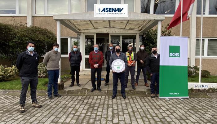 La ACHS entregó Sello COVID-19 ACHS a Astilleros y Servicios Navales S.A. por su compromiso con la salud de los colaboradores