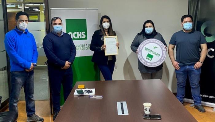 Sociedad Ibérica de Construcciones Eléctricas recibe por parte de la ACHS el Sello COVID-19