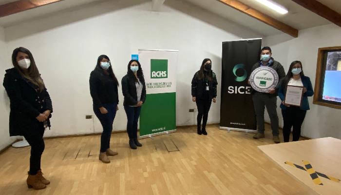 Sucursal Brisas del Maipo de la Agencia en Chile de la Sociedad Ibérica de Construcciones Eléctricas (SICE) recibe Sello COVID-19 ACHS