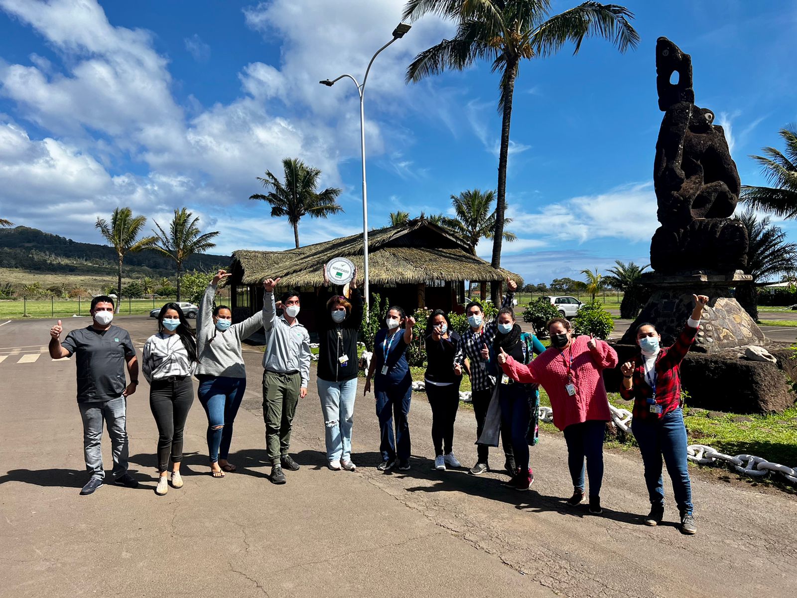 La ACHS entrega Sello COVID-19 a LATAM en el Aeropuerto Internacional Mataveri de Isla de Pascua