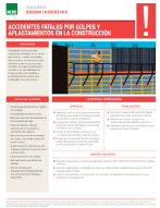 Accidentes fatales por golpes y aplastamientos en la construcción