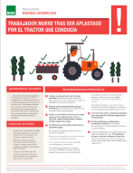 Trabajador muere tras ser aplastado por el tractor que conducía