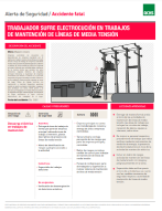 Trabajador sufre electrocución en trabajos de mantención de líneas de media tensión 