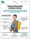 Consejos para cargar la mochila escolar