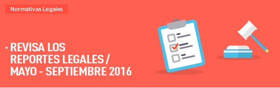 Normativas legales / mayo - septiembre 2016