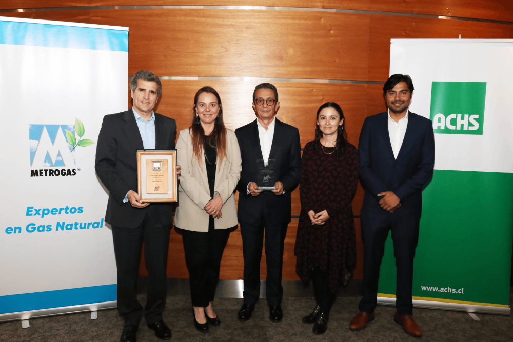 La ACHS reconoce a Empresa Metrogas por culminar 2022 sin accidentes laborales con tiempo perdido